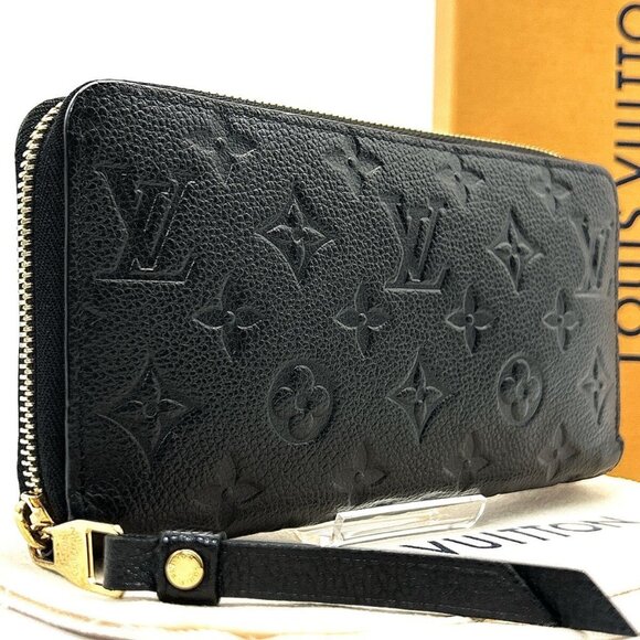 Authentic Louis Vuitton Monogram Empreinte Leather Zippy Long Wallet Black LV - Picture 1 of 16